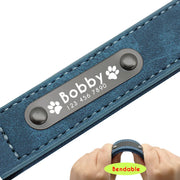 Personalized Leather Dog Collar & Leash Set