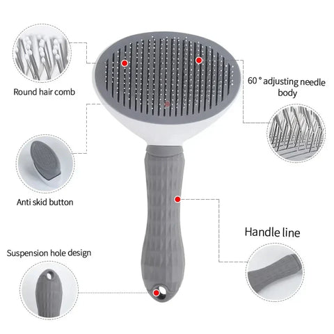 Stainless Steel Pet Grooming Brush & Dog Comb